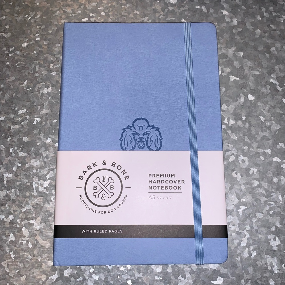 Poodle 🐶, Bark & Bone Premium Hardcover Notebook with Ruled Pages